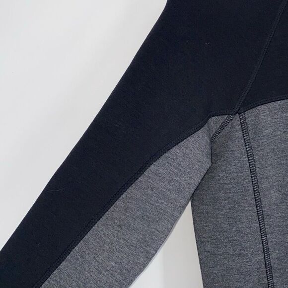 Athleta Dress Size XS‎ Gray Black Color-block OMEGA Long Sleeve Bodycon Knit - Picture 4 of 14